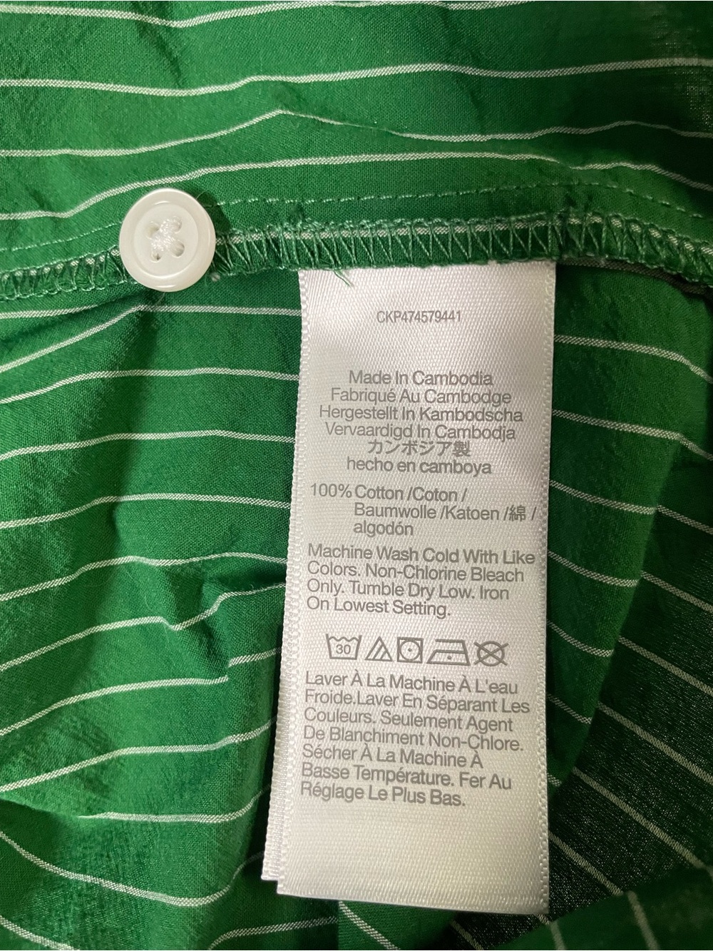 Madewell Signature Poplin Cargo Button-Up Shirt In Stripes In Varsity Green - Picture 10 of 11